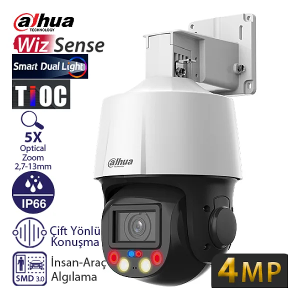Dahua SD3E405DB-GNY-A-PV1 Speed Dome 4 MP Gece Görüşlü IP Güvenlik Kamerası