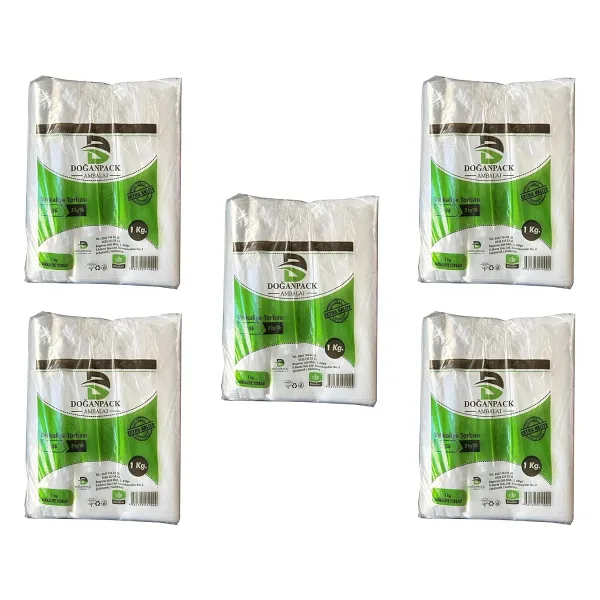 Doğanpack Şeffaf Naylon 2 Lik 23X36 Cm. Bakkaliye Poşeti Torbası - 1 Kg. - Ort. 190 Adet - 5 Paket