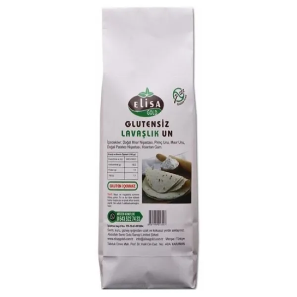 elisa gold Glutensiz Lavaşlık Un 1kg