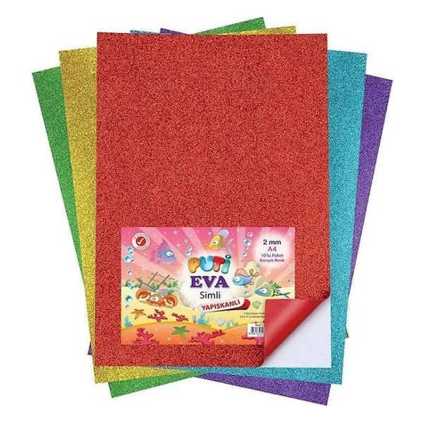 Eva Simli Yapışkanlı 20x30 cm 2 mm 10 Renk