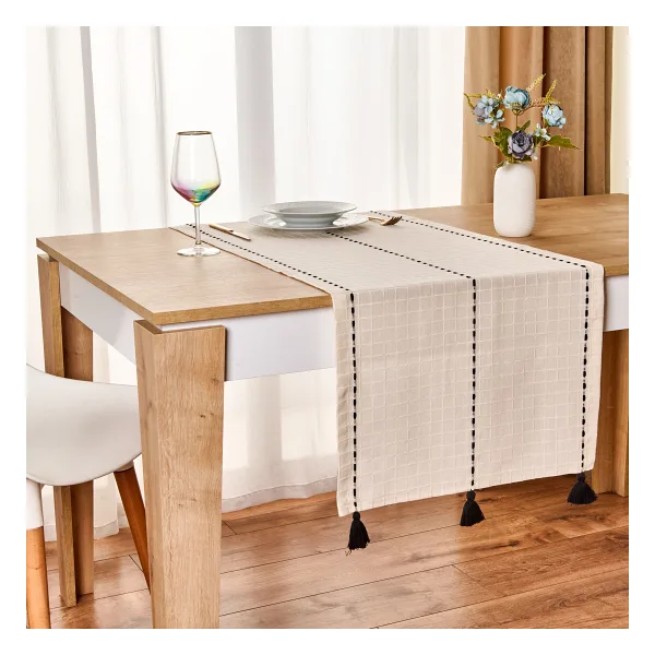Evidea Soft Tasel Runner - Ekru - 50x130 cm
