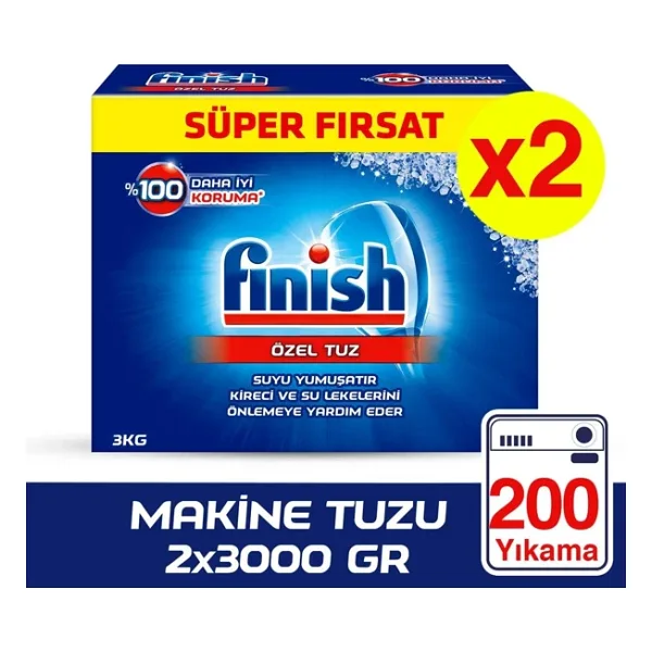 Finish Bulaşık Makinesi Tuzu 3 kg 2'li