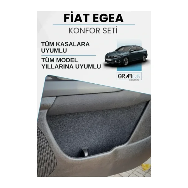 GRAFİCAR Fıat Egea Uyumlu Konfor Seti - Kumaş Kaplama İzolasyon Amaçlı Ürün / Tüm Model Yılları Uyumlu