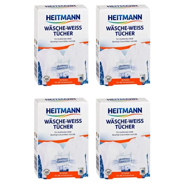 Heitmann Çamaşır Beyazlatıcı Mendili Pratik Kullanım x 4 Kutu