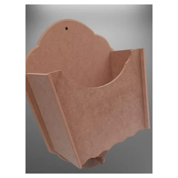 Hobi 90055 Dekoratif Gazetelik Kutu Model Ahşap HAM MDF El Yapım