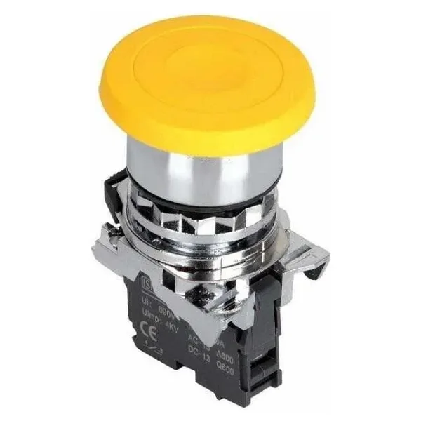 ISM-BC51 Mantar Kafalı Yaylı Metal Buton - Sarı