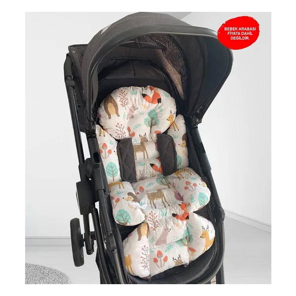 Jaju Baby Orman Tasarım Bebek Arabası Minderi