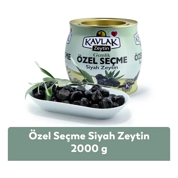 Kavlak Özel Seçme Gemlik Siyah Zeytin 2 kg (brüt )