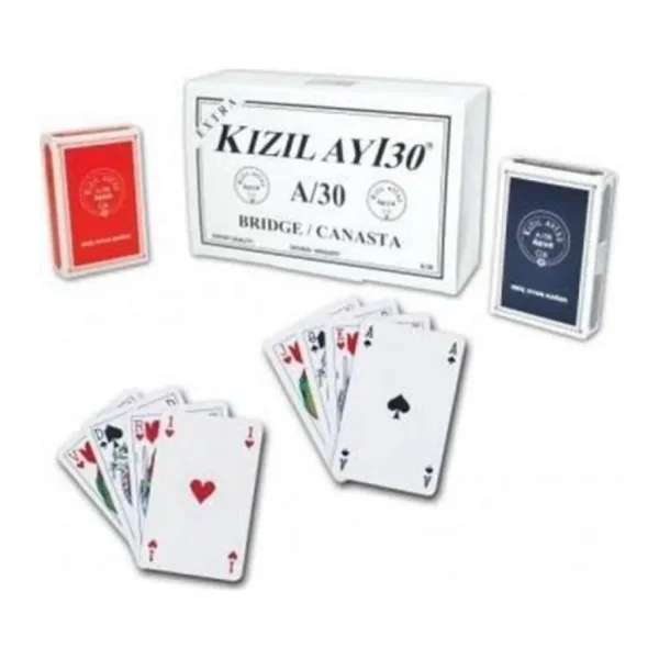 Kızılay A/30 İskambil Poker Briç Pişti Oyun Kağıdı 12 Ad