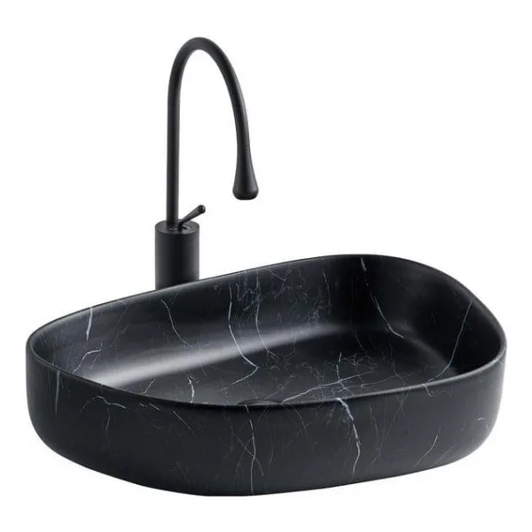 Lena E-2107SM Tezgah Üstü Porselen Lavabo