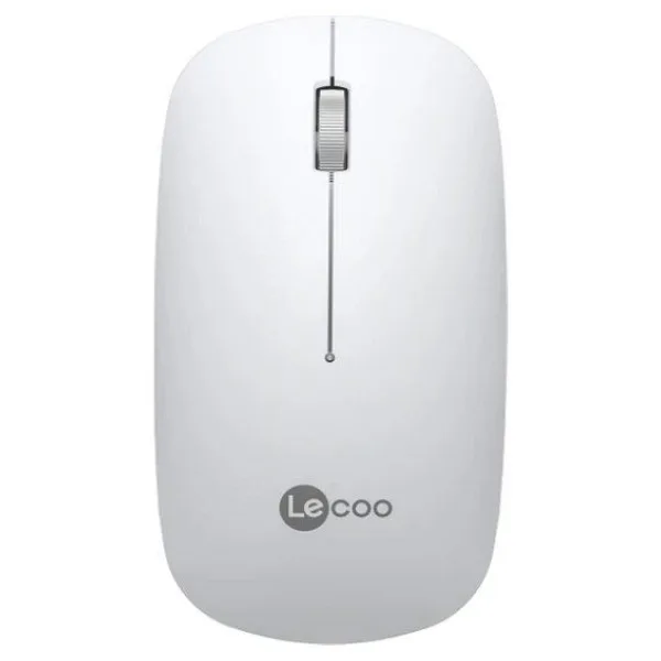 Lenovo Lecoo WS214 Beyaz Sessiz Ergonomik Optik Kablosuz Mouse