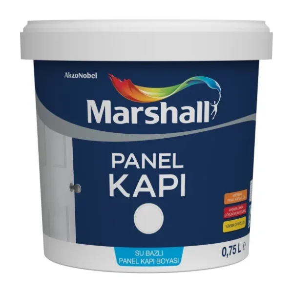Marshall Su Bazlı Panel Kapı Boyası - Beyaz - 1L
