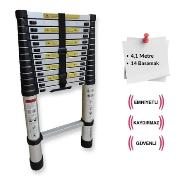 Master 14 Basamaklı Teleskopik A Tipi Merdiven 4.4 Mt. 504325