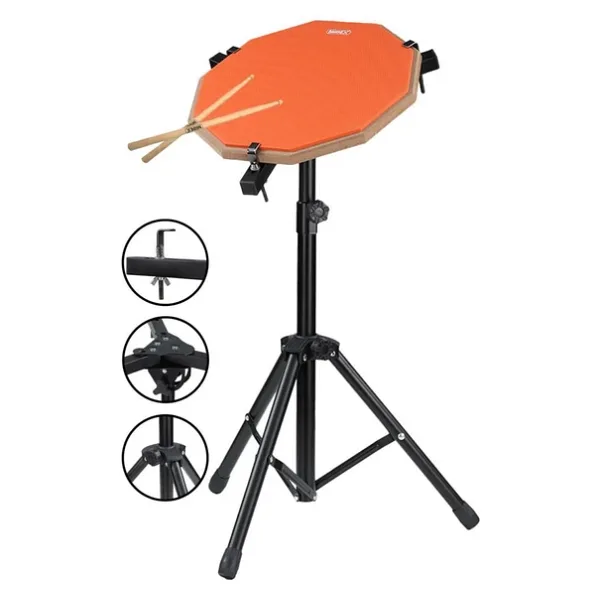 Midex Dd-1012-Pak Bateri Davul Çalışma Pedi Seti 12 İnç Drum Practice Pad