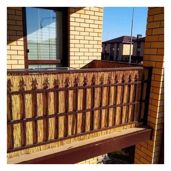 Natural 60CM x 500CM Bambu Kamış Hasır Çit Dekoratif Bahçe Balkon ve Duvar Çiti Reed Fence