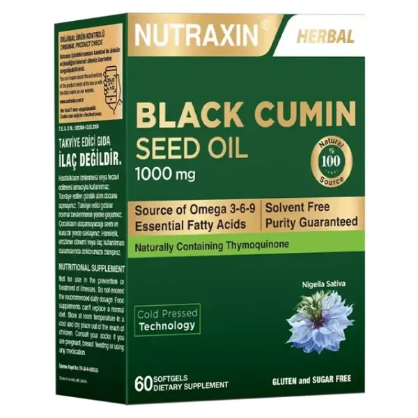 Nutraxin Çörek Otu Yağı 1000 mg 60 Kapsül