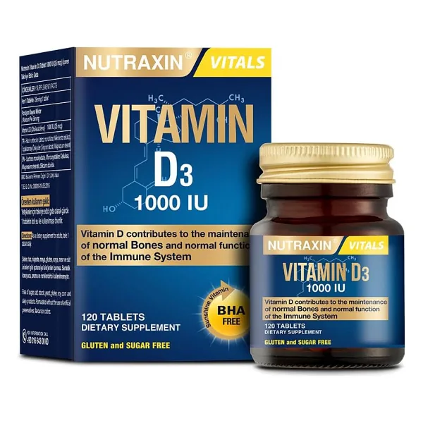 Nutraxin Vitamin D3 1000 IU 120 Tablet