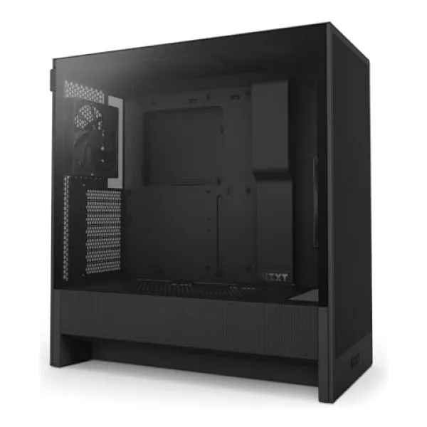 NZXT H5 Flow 2024 - Kompakt ATX Mid-Tower PC Oyun Kasası - Yüksek Hava Akışı - 2 x 120 mm Fanlar Dahil - 360 mm Ön ve 240 mm Üst Radyatör Desteği - Kablo Yönetim Sistemi - Temperli Cam - Siyah