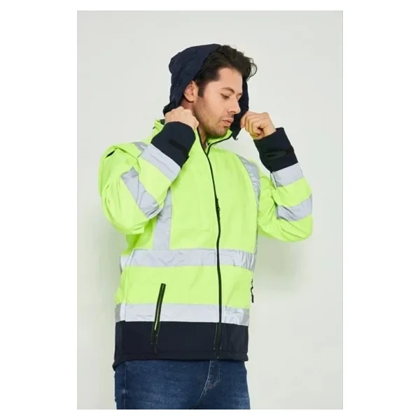 Orange Safety Sarı Softshell Mont Reflektörlü