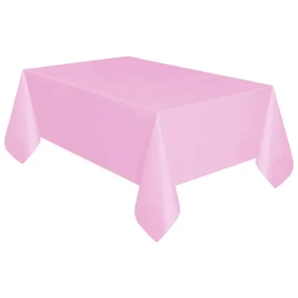 Plastik Naylon Su Geçirmez Parti Piknik Renkli Masa Örtüsü - 120X180 Cm. - Pembe - 1 Adet
