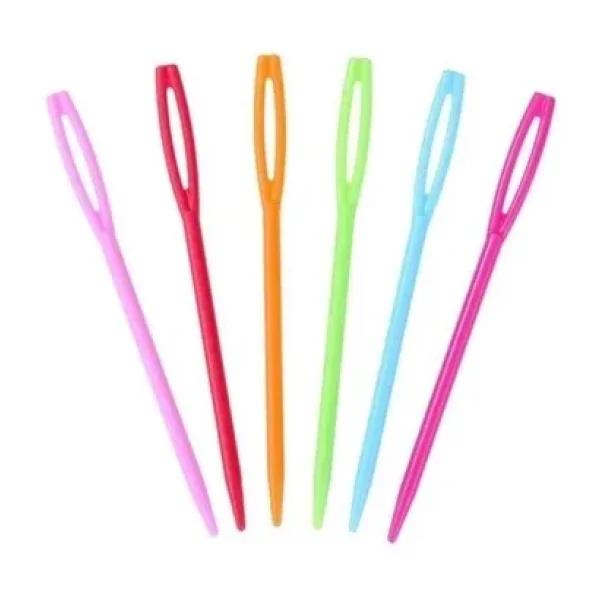 Plastik Yün İğnesi 9 cm 6 Adet
