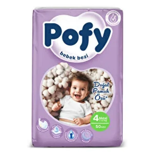 Pofy 4 Numara Maxi 50'li Bebek Bezi