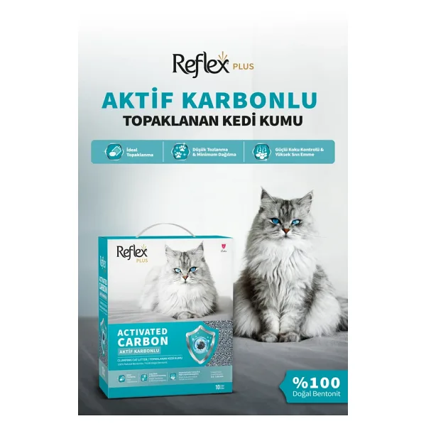 Reflex Aktif Karbonlu 10 lt Topaklanan Kedi Kumu
