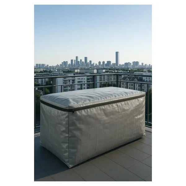 sizenelazım Fermuarlı Gri Su Geçirmez Bahçe Mobilyası Ve Balkon Eşya Koruma Brandası 200cm x 300cm