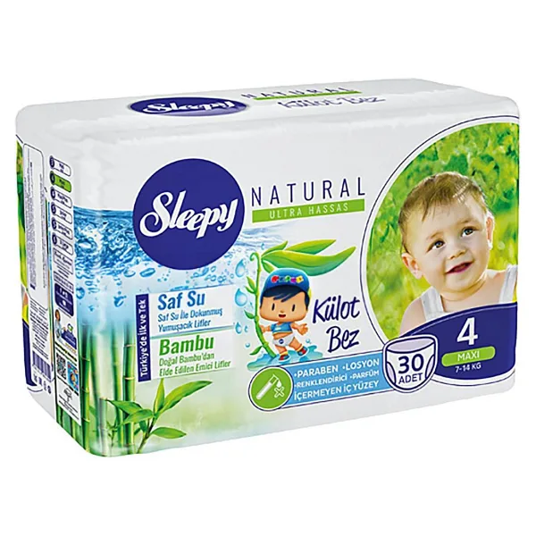 Sleepy Natural 4 Numara Maxi 30'lu Külot Bez