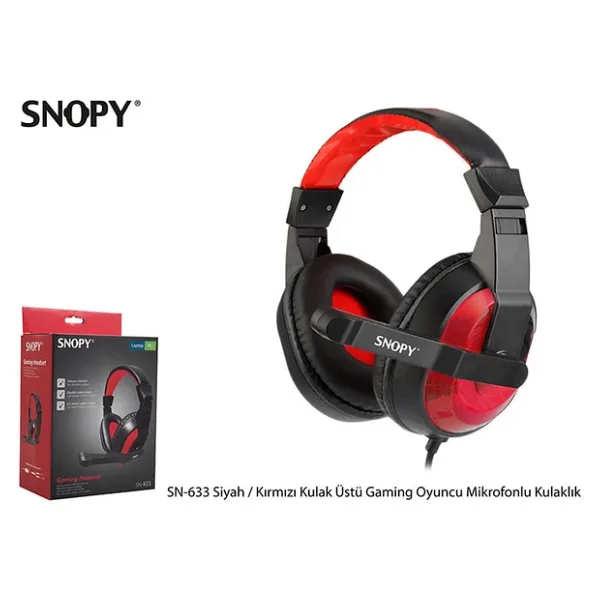 Snopy X-Bloom SN-633 Kablolu Kulak Üstü Oyuncu Kulaklığı