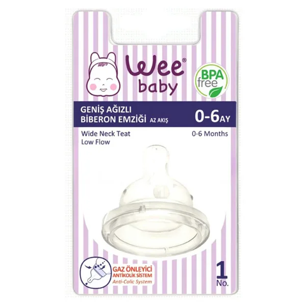 Wee Baby 828 Klasik Plus Geniş Ağızlı No:1 0-6 Ay Az Akış Biberon Emziği
