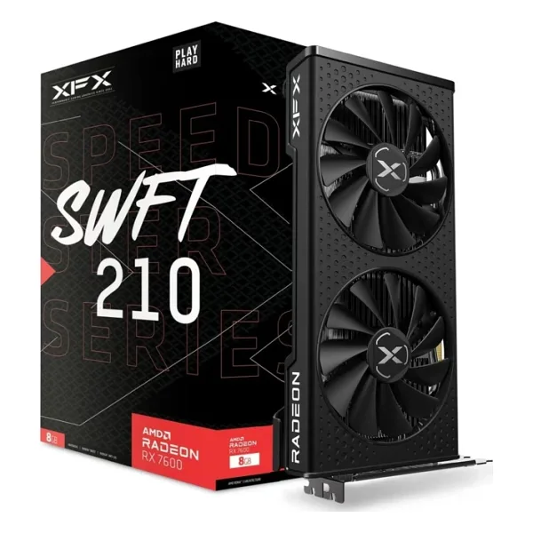 XFX RX 7600 Speedster Swft 210 RX-76PSWFTFY 128 Bit GDDR6 8 GB Ekran Kartı