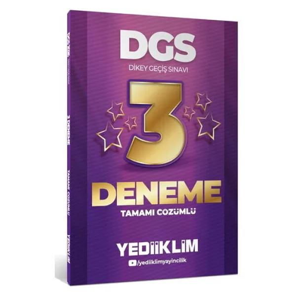 Yediiklim Yayınları 2026 DGS Tamamı Çözümlü 3 Yıldız Deneme