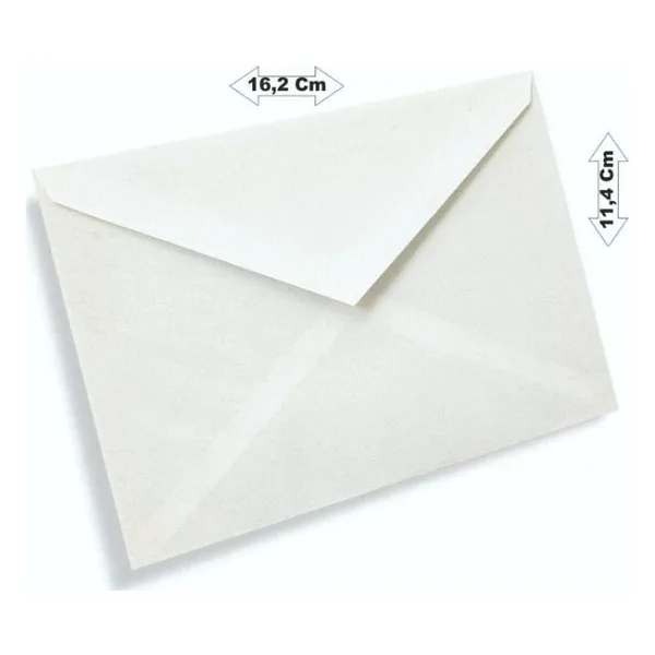 Zarf 100'lü 114x162 Ebat Mektup Zarfı Para Zarfı Davetiye Zarfı