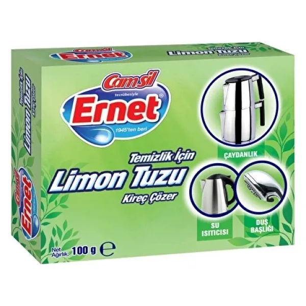 4 ADET Ernet Temizlik İçin Limon Tuzu 100 g
