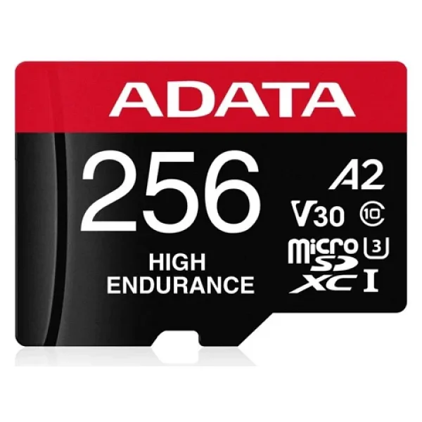 Adata High Endurance AUSDX256GUI3V30SHA2-RA1 Class 10 UHS-I U3 A2 V30 256 GB Micro SD Kart