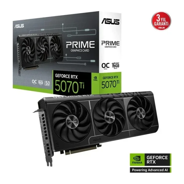 Asus RTX 5070 TI Prime OC Edition PRIME-RTX5070TI-O16G 256 Bit GDDR7 16 GB Ekran Kartı