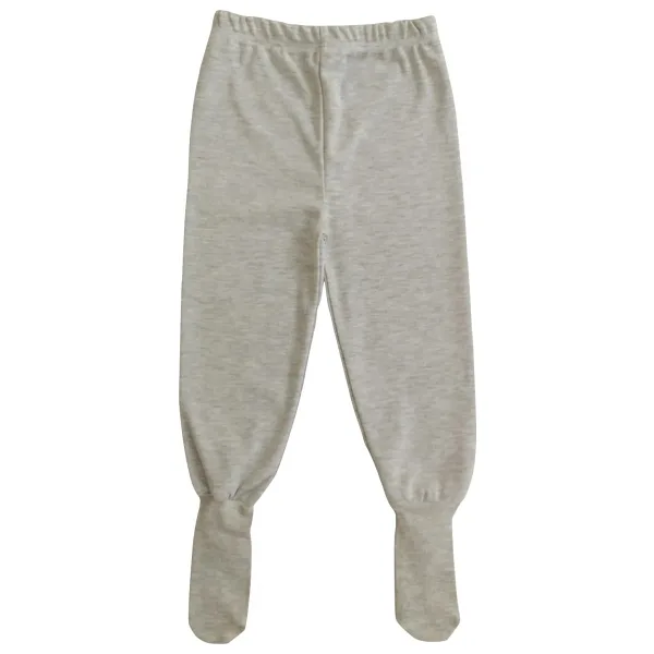 Bebek Patikli Pantolon Kendinden Çoraplı Alt Pijama - 00 Gri - 3 - 6 Ay