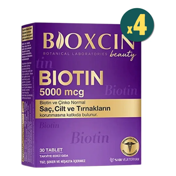 Bioxcin Biotin 5000 mcg 30 Tablet 4'lü