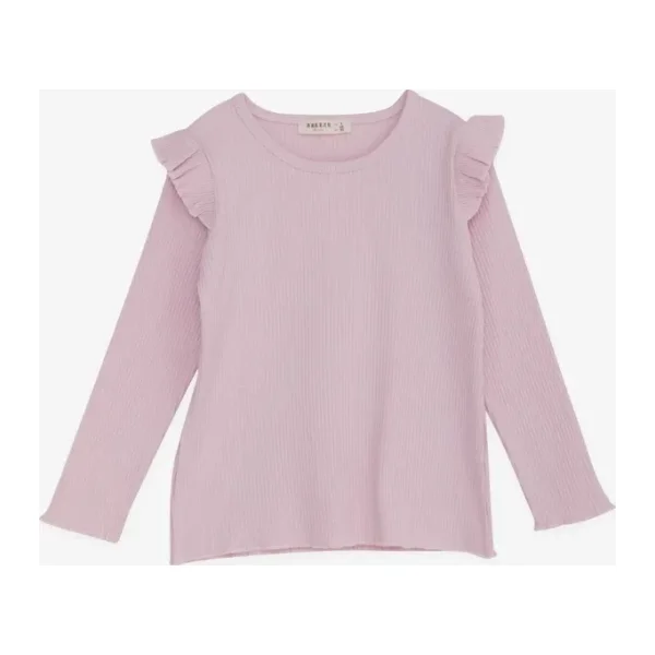 Breeze Kız Çocuk Uzun Kollu Bluz Fırfırlı 2-6 Yaş, Pembe