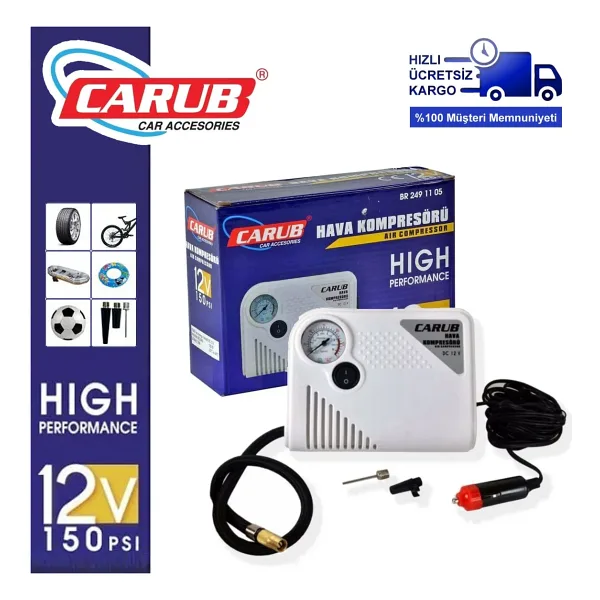 Carub Hava Kompresörü Yassı Tip 12V 150psi