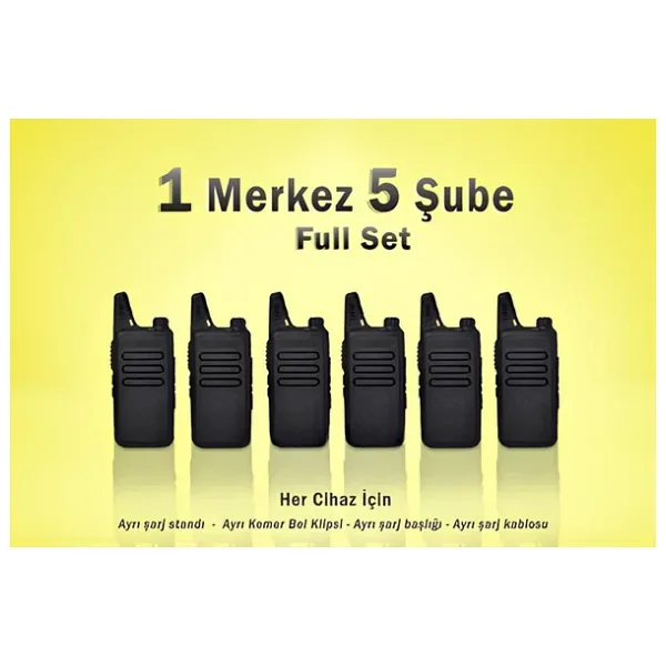 Çaycı Telsizi 1 Merkez 5 Şube Full Set