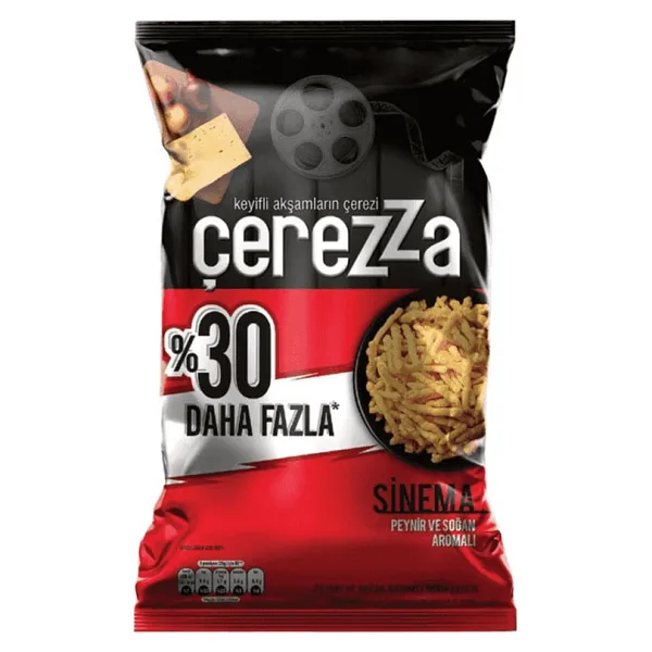 Çerezza 180 gr Peynir ve Soğan Aromalı Mısır Cipsi