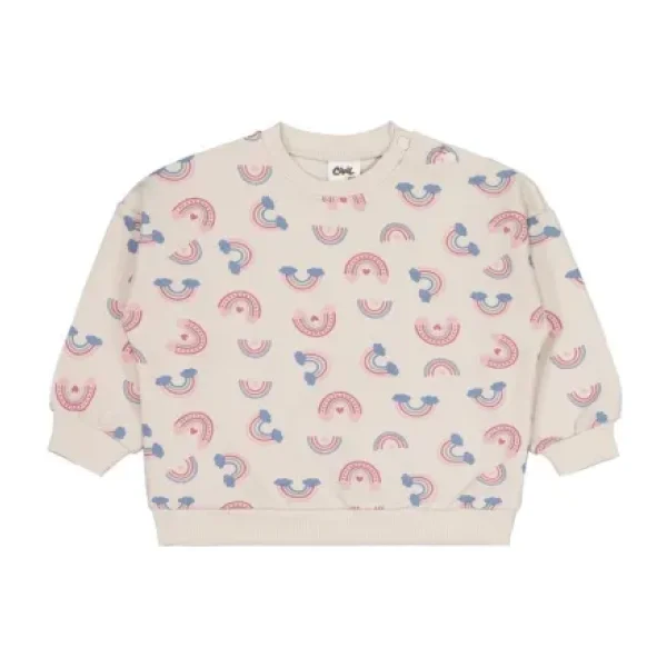 Civil Baby Gökkuşağı Empirme 6-18 Ay Sweatshirt - Bej 6-9 Ay