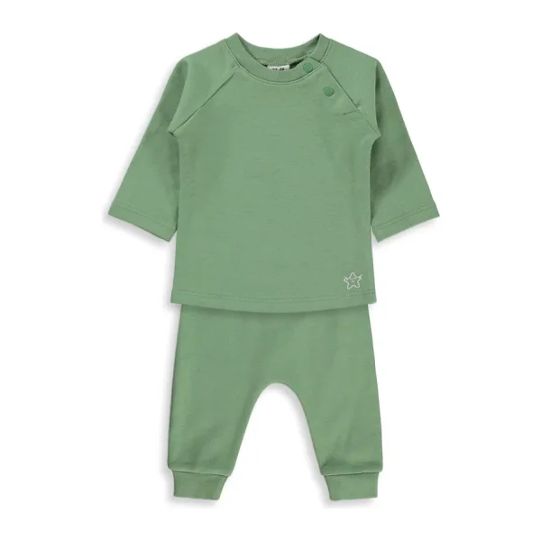 Civil Baby Yıldız Nakışlı 3-18 Ay Takım - Haki - 18 - 24 Ay - 02-Haki