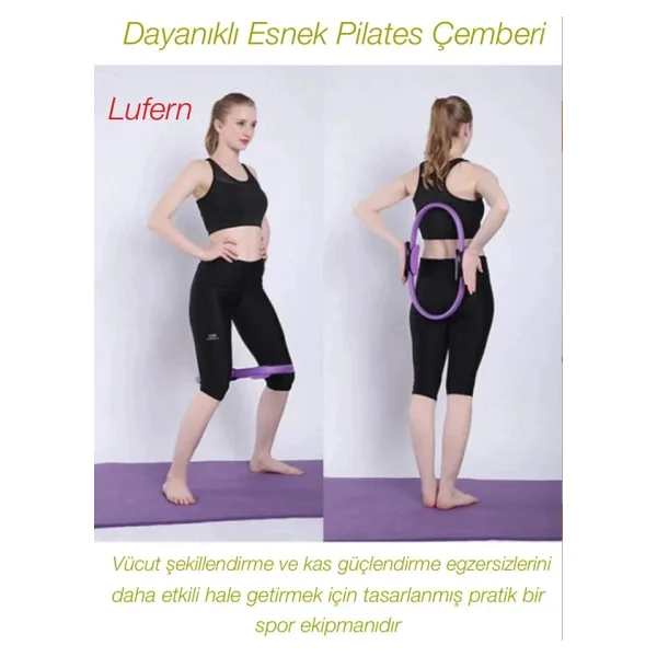 Dayanıklı Esnek Pilates Çemberi Yoga Rehabilitasyon Vücut Şekillendirme Kas Güçlendirme Duruş Kalça