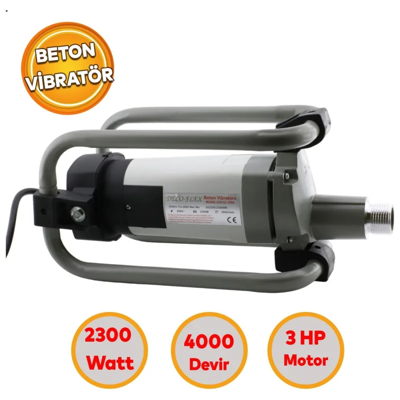 Decoflex Z1DUL230A 2300 W 3 HP 4000 Hortumsuz Beton Sıkılaştırma