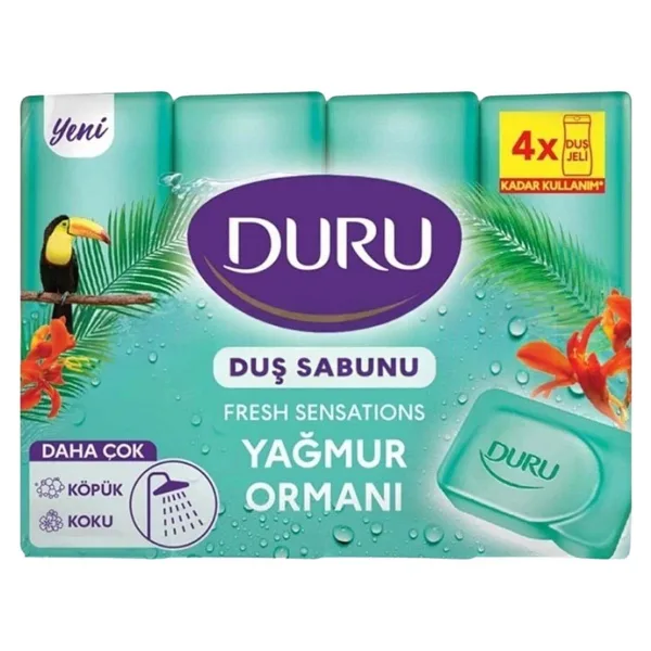 Duru Fresh Sensations Yağmur Ormanı 4x150 gr 4 Adet Duş Sabunu