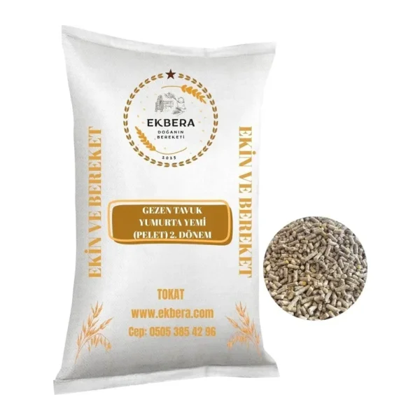 Ekbera Gezen Tavuk Yumurta Yemi (Pelet) - 2. Dönem - Tüm Kanatlılar İçin Uygun - 5 Kg
