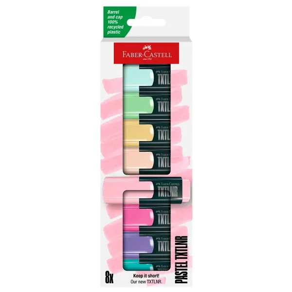Faber-Castell Mini 154218 Pastel 8'li Fosforlu Kalem
